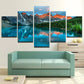 Frendorf | EcoHarmony Natur Leinwand 5er-Set | Wandkunst | Natürliche Eleganz | Wohn- und Bürodekoration