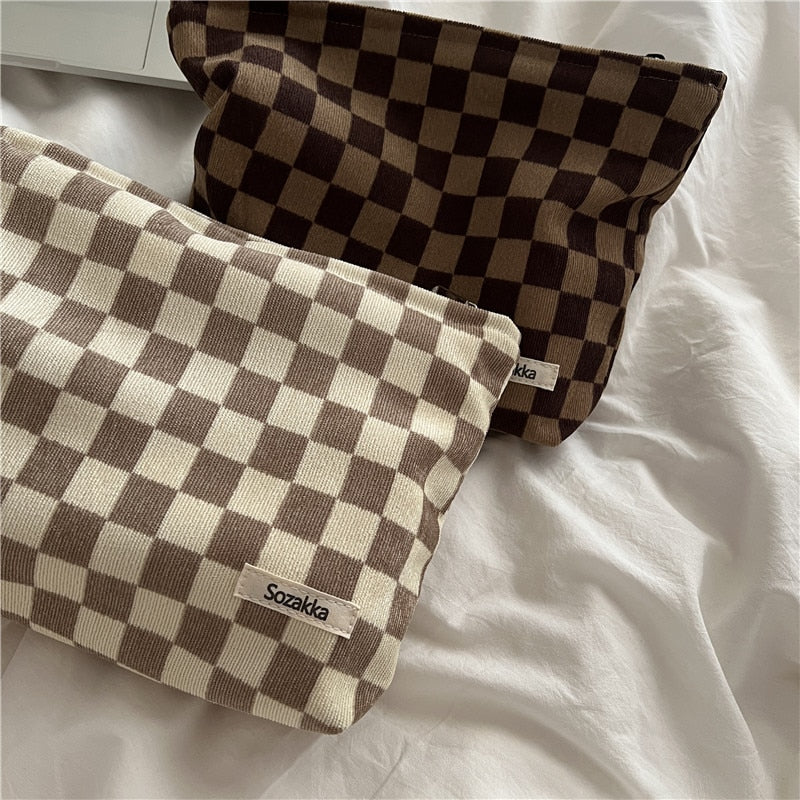 Schachbrettcordura Kosmetiktasche