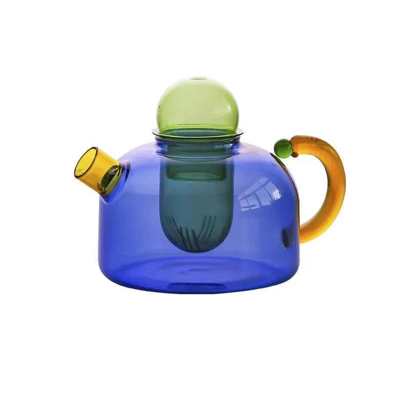 Kontrastierende Farbe Glas Teeset