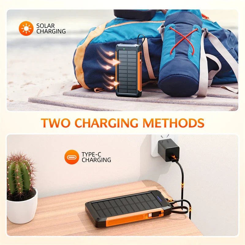Frendorf | SolarMax Charge | Powerbank mit Solarpanel | Magnetisches Wireless Charging