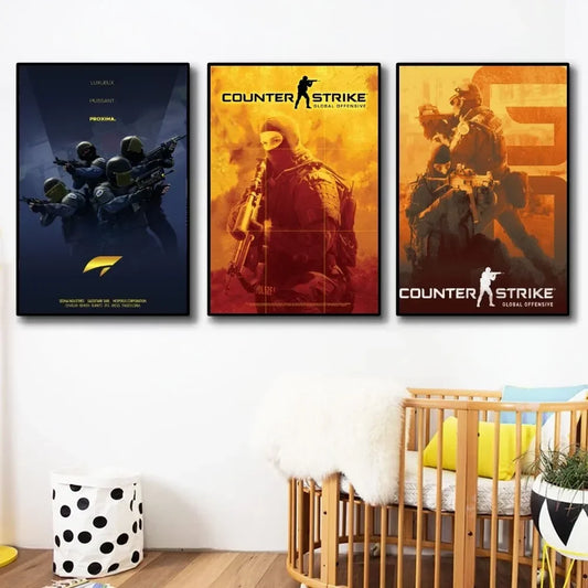 Game Counter-Strike 2 Poster Wall Art Home Decor Room Decor Digital Painting Living Room Restaur