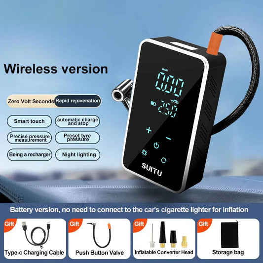 Frendorf | Electric Tire Inflator – Tragbare elektrische Luftpumpe mit Touchscreen & 150psi Druck