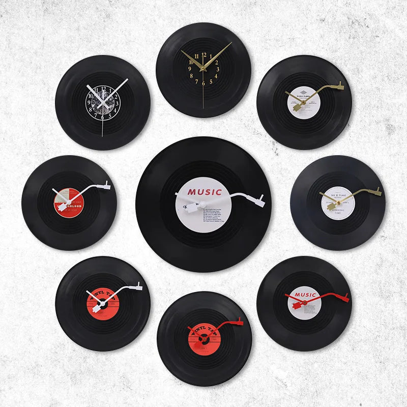 Musical Vinyl Record Wall Clock