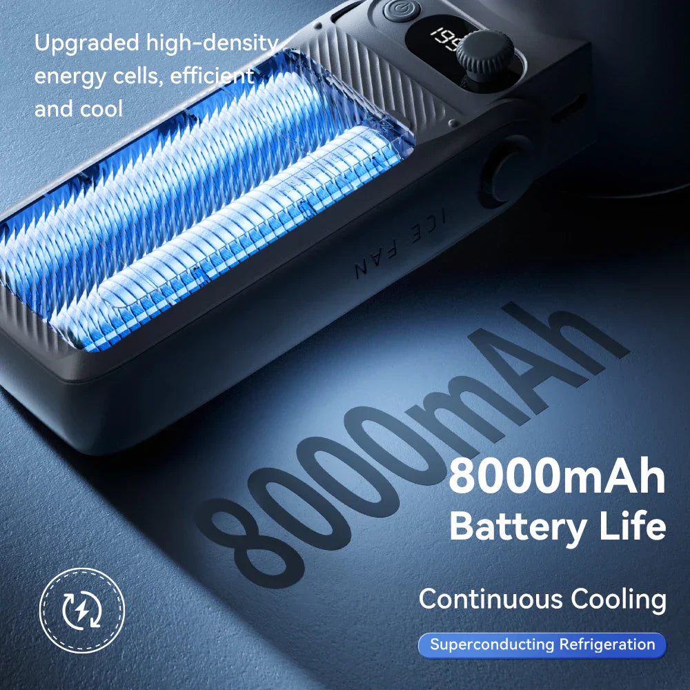 Frendorf | Frozano CoolFlex | 3-in-1 Ventilator | Tragbar & Halsfreundlich | LED-Display | Bis 25 Std Laufzeit