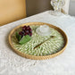 Lotusblatt Rattan & Muschel Obstkorb Tablett