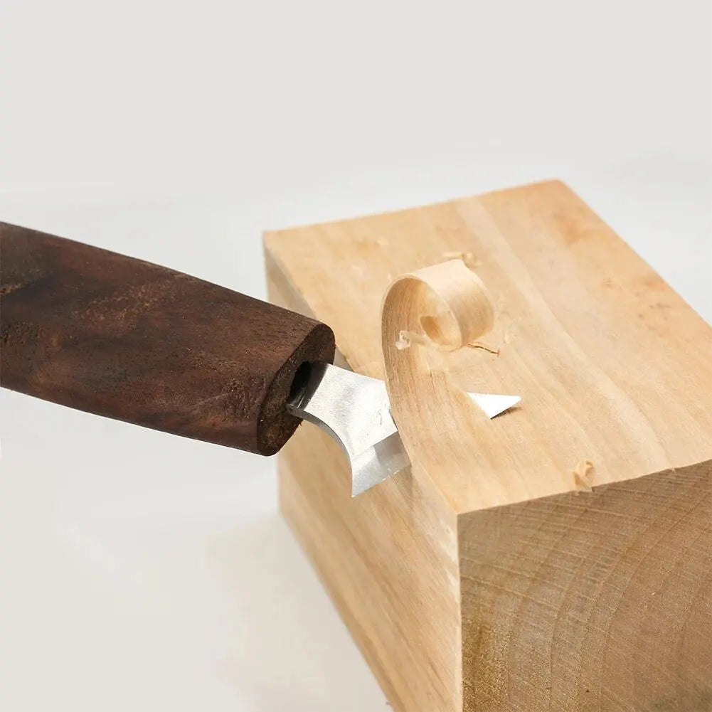 8-teiliges Holzschnitzset: Hand-Schnitzmesser-Set mit Nadelfeile - Holz-Löffelschnitzset für Anfänger Whittling