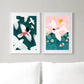 Frendorf | ArtWave Nordische Tierkunst-Leinwand | Wal Delfin Leopard | Poster und Drucke | Wohnzimmer Wanddeko