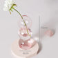 Pink Glass Taper Kerzenhalter