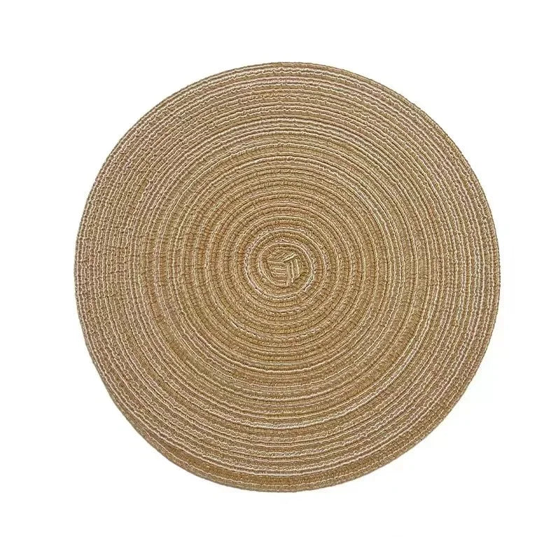 Placemats for Dining Table 1 PC,Heat-Resistant Placemats Stain Resistant Anti-Skid Washable PVC Woven Vinyl Tableware Mat,INS