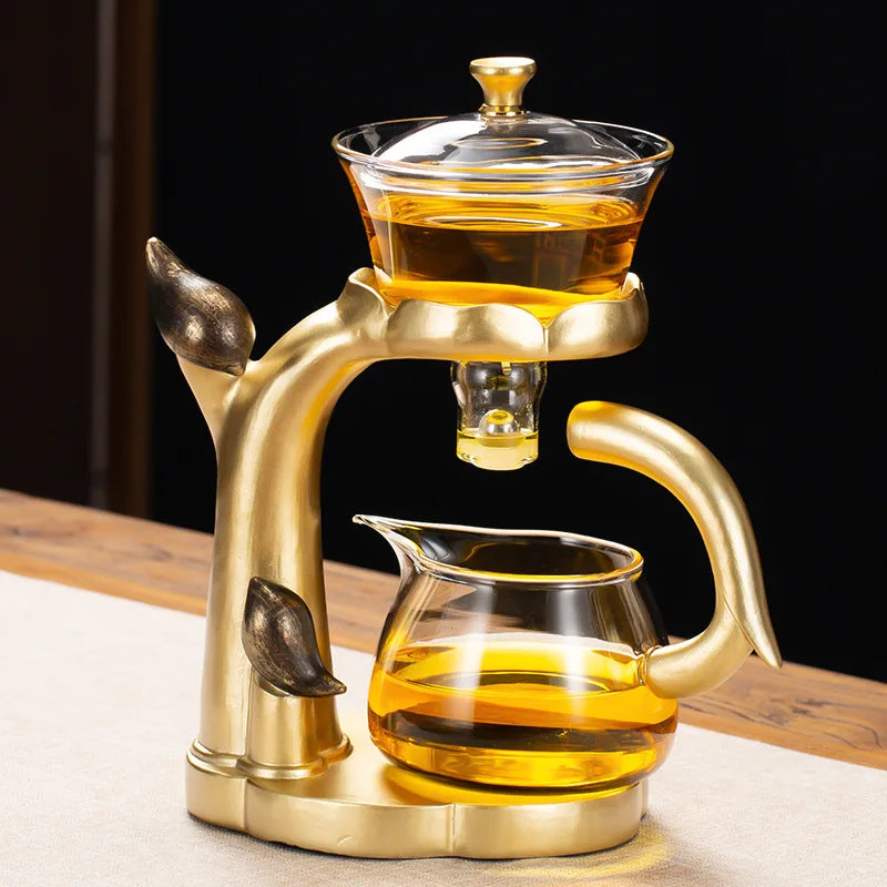 Kung Fu Teekanne Haushalt magnetische Absaugung halbautomatische faule Teezubereitung Werkzeug Glas Tee-Set