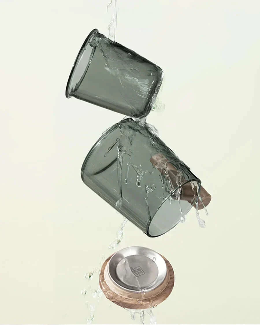 Ultramoderne Glas-Teetasse mit Filter und Deckel