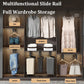Multifunktionaler Aluminiumlegierung Hosenständer - Ausziehbare Schienen für Kleiderschrank, Haushaltskleidungslagerung, Kleiderhaken