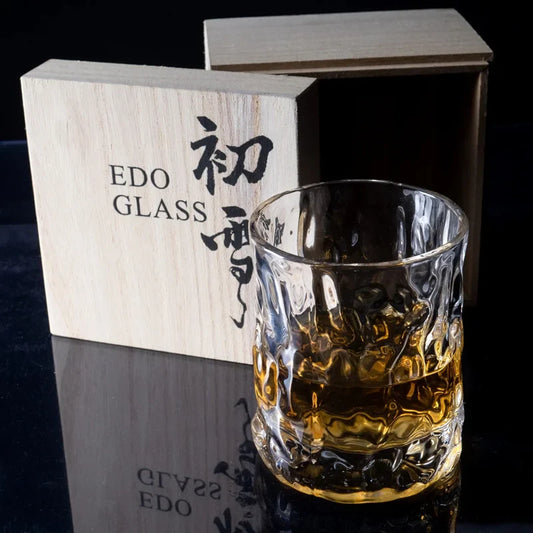 Dickes schweres Whisky-Glas im japanischen Stil Hammer-Kristall-Weingläser Old-Fashioned Cognac Whisky Tumbler Snifter Becher Bierkrug