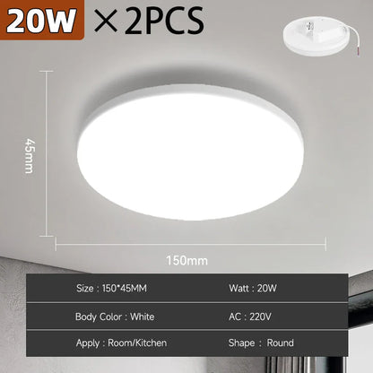 Frendorf | Moderne LED-Deckenlampe – 18W/30W/40W/72W Runde Deckenleuchte für Wohnzimmer, Schlafzimmer, Küche und Badezimmer