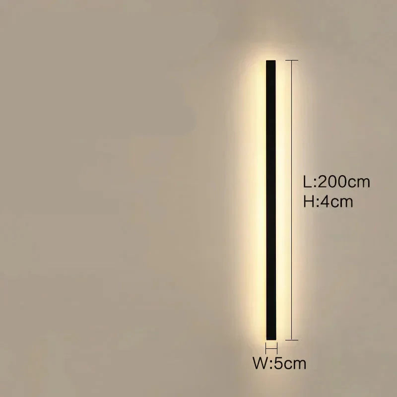 Frendorf | Lunor Moderne Lineare Außenwandleuchte – Metall & Acryl für Terrasse & Eingangsbereich