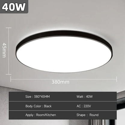 Frendorf | Moderne LED-Deckenlampe – 18W/30W/40W/72W Runde Deckenleuchte für Wohnzimmer, Schlafzimmer, Küche und Badezimmer