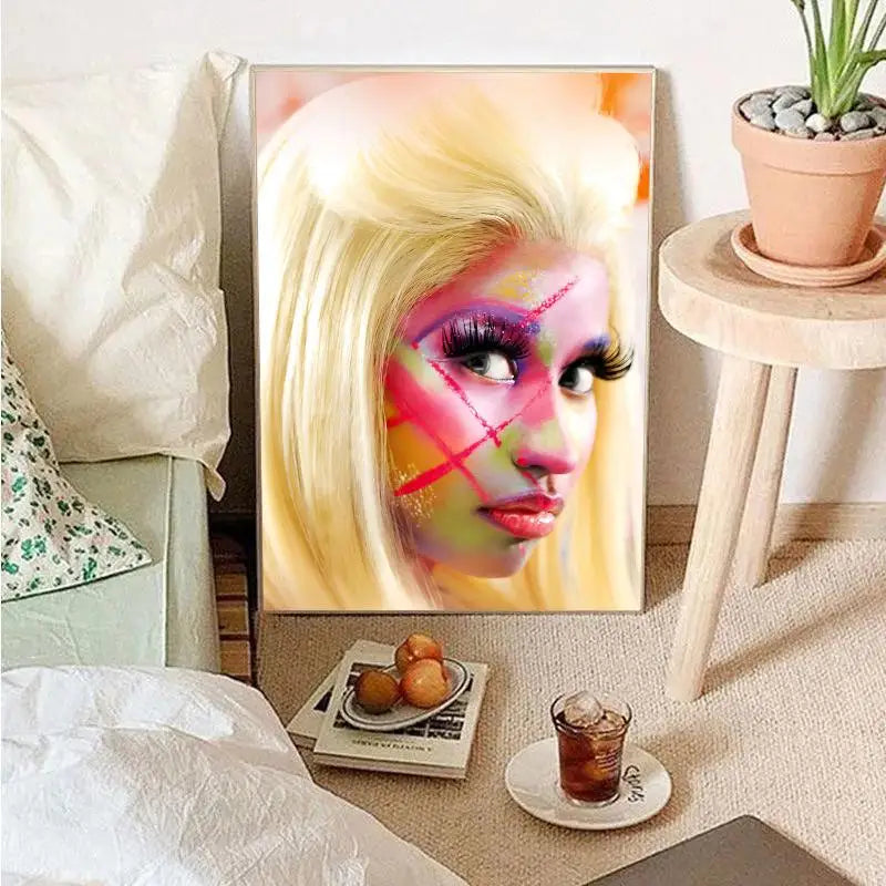 Beliebtes Pop-Sängerin-Nicki Minaj Poster Wandkunst Wohnkultur Raumdekoration digitale Malerei Wohnzimmer Restaurant Küchenkunst