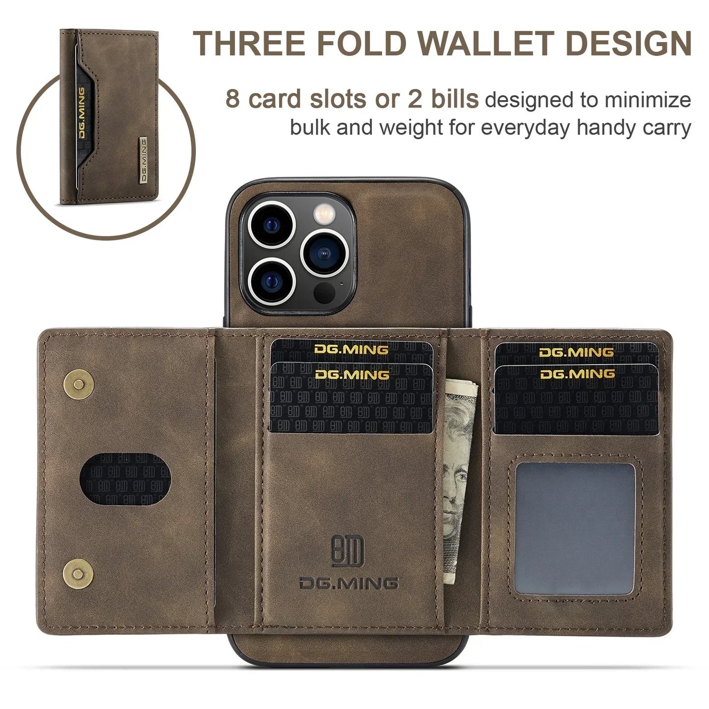 Frendorf | FlexiCover 2-in-1 iPhone-Hülle mit Abnehmbarer Brieftasche | Schützt & Organisiert | Hochwertiges Design