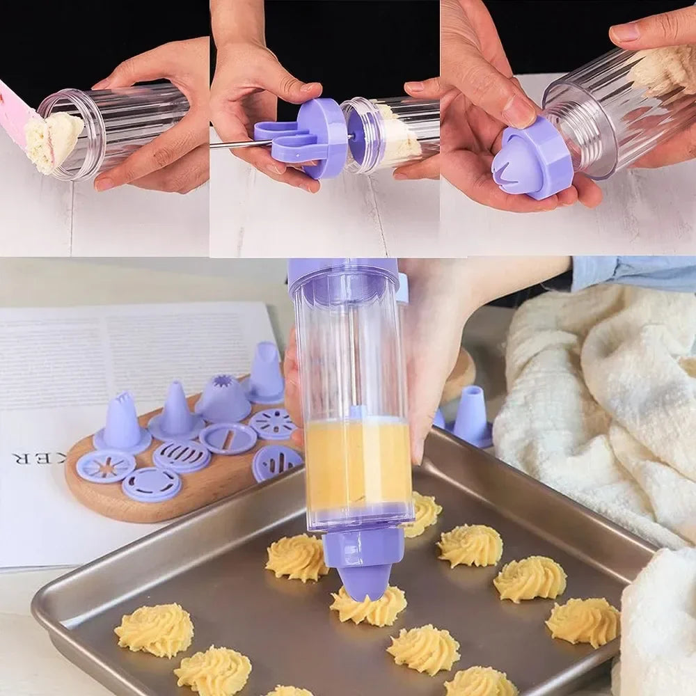 Frendorf | BakeMaster DelightPress | Keks- und Spritzbeutel Set | Ergonomisch | Lebensmittelecht