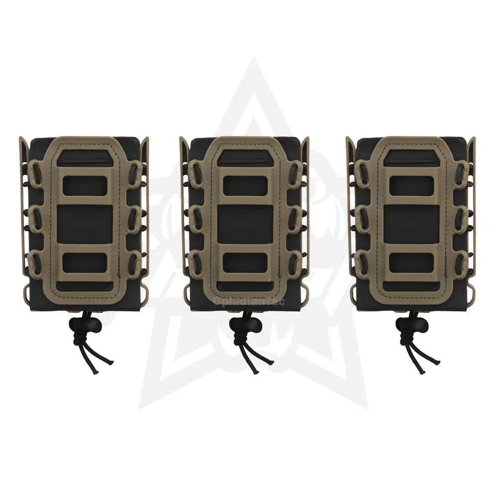Taktischer Fast Mag Flexibel Molle | 5.56 Magazin Tasche Träger | für AK 74/47 AR M4 | Gewehr Pistolen Magazin Halter | 5.56/7.62 Mag Tasche