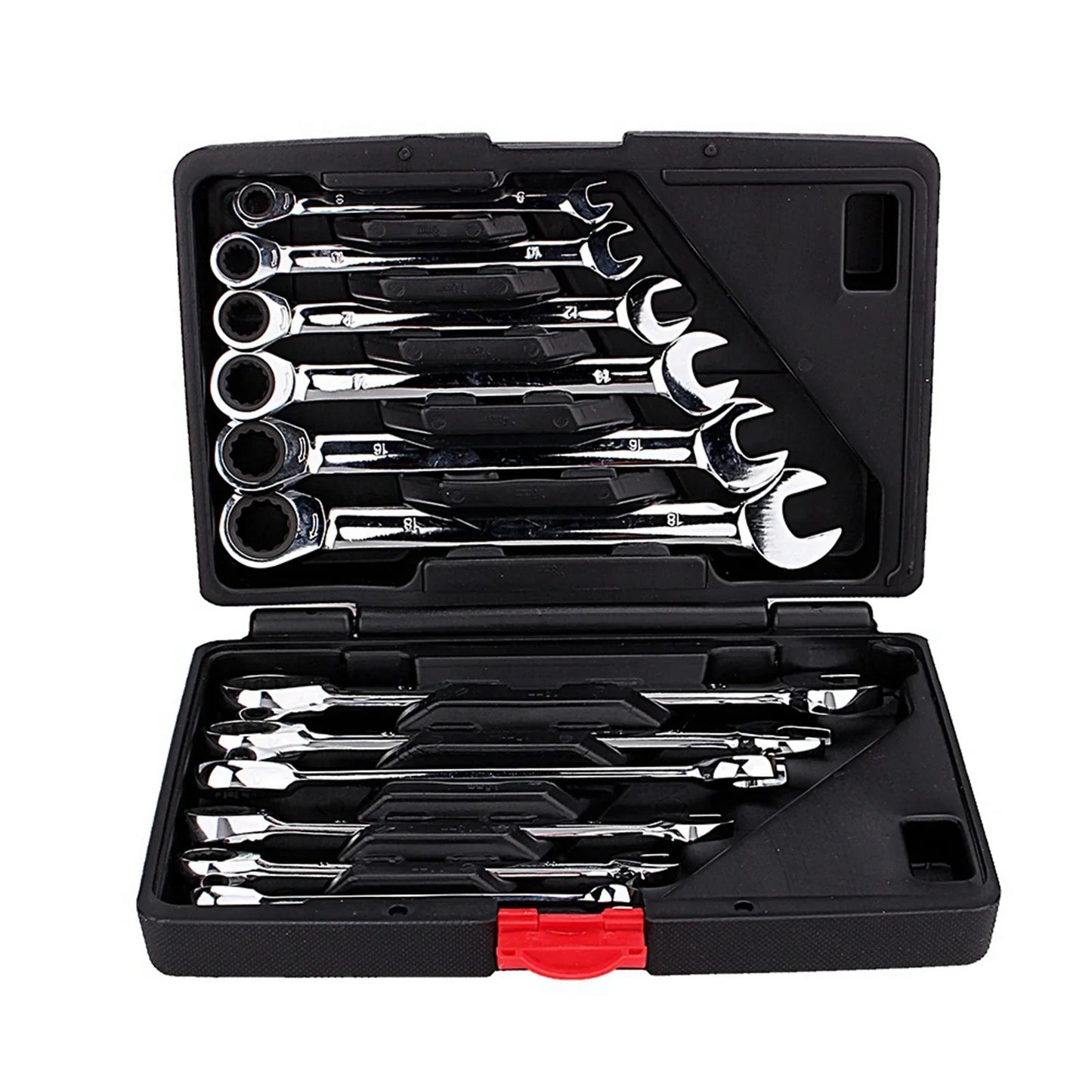 Frendorf | 12pcs Ratschen-Schlüssel Set 8-19mm - Chrom Vanadium Schraubenschlüssel Set