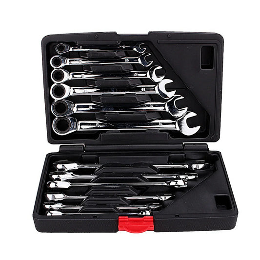 Frendorf | 12pcs Ratschen-Schlüssel Set 8-19mm - Chrom Vanadium Schraubenschlüssel Set