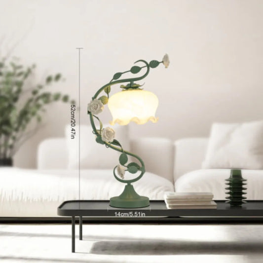 Frendorf | Künstlerische naturthemenhafte Blumen-Tischlampe
