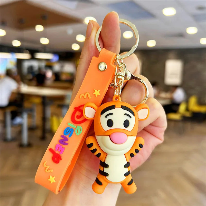 Anime Disney Schlüsselanhänger - Süßer Mickey Mouse, Minnie, Lilo und Stitch Cartoon Schlüsselring, Ornament und Autoanhänger, Perfekte Geschenke für Kinder