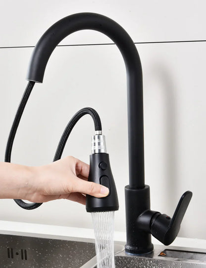 Frendorf | Küchenarmatur mit ausziehbarem Auslauf – Gebürstetes Nickel