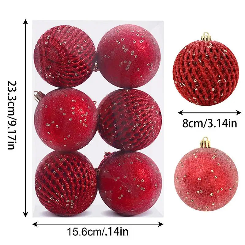 Frendorf | 12 Stück Bruchfeste Glänzende Kugel Weihnachtsbaum Dekor