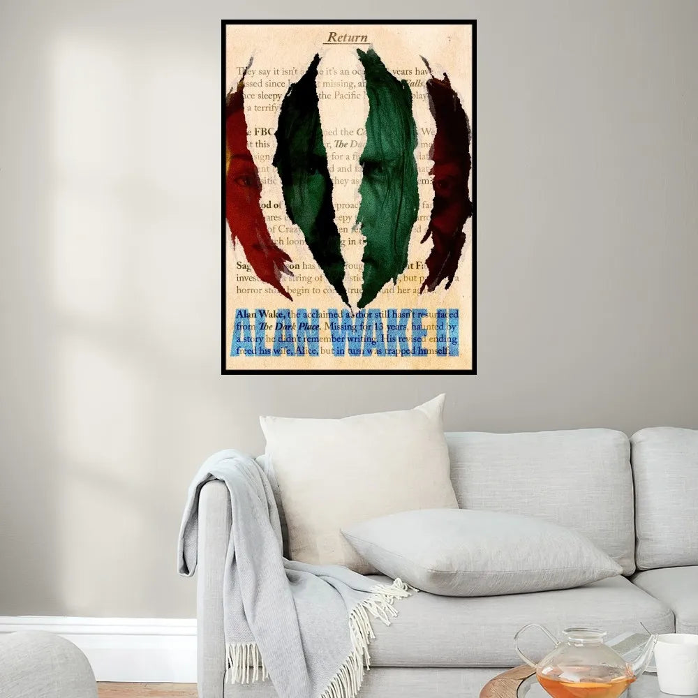 Spiel Alan W-Wake 2 Poster Drucke Wandmalerei Schlafzimmer Wohnzimmer Dekoration Büro Klein