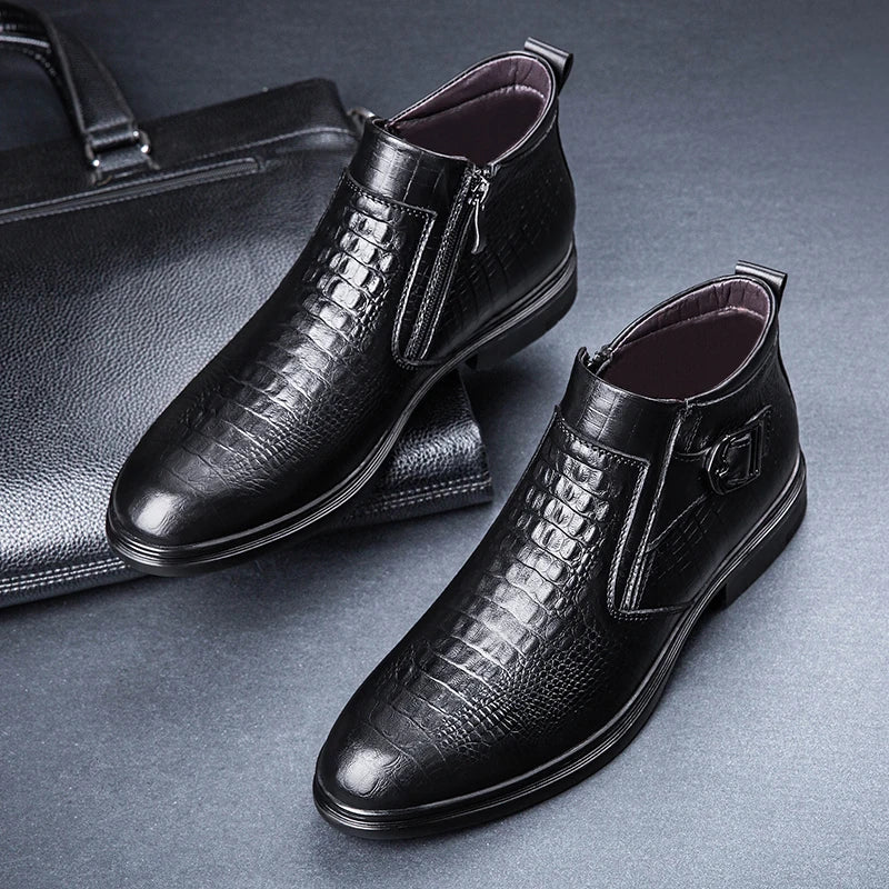 Frendorf | BERNARD | Stilvolle Echtleder Herren Winterstiefel