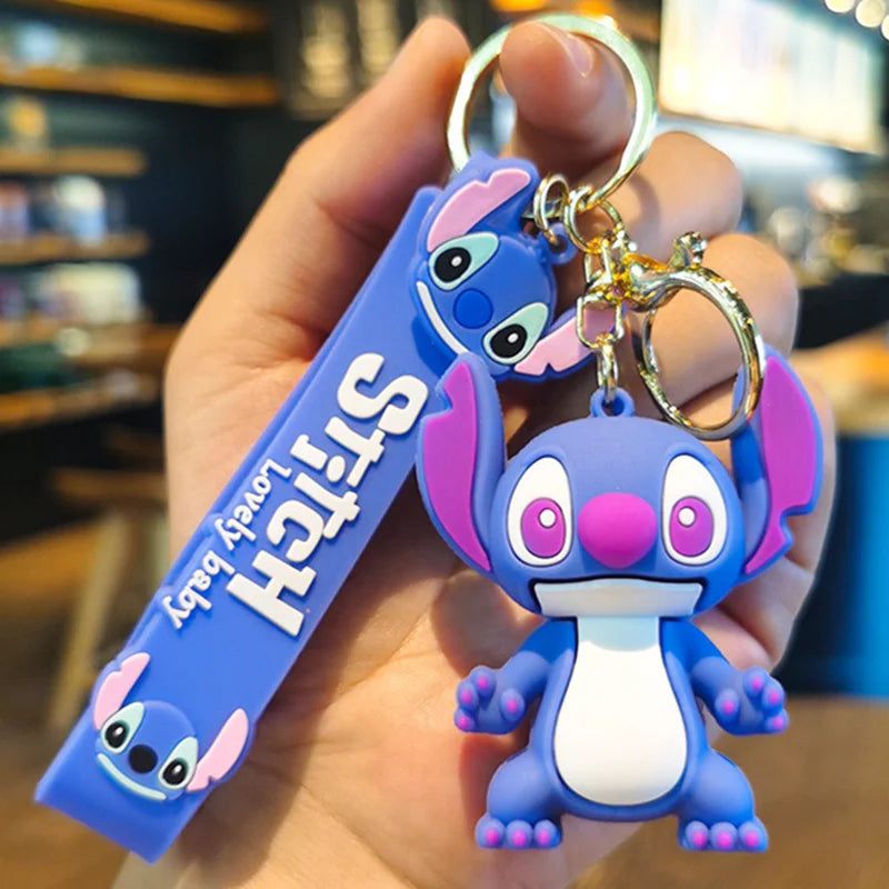 Anime Disney Schlüsselanhänger - Süßer Mickey Mouse, Minnie, Lilo und Stitch Cartoon Schlüsselring, Ornament und Autoanhänger, Perfekte Geschenke für Kinder