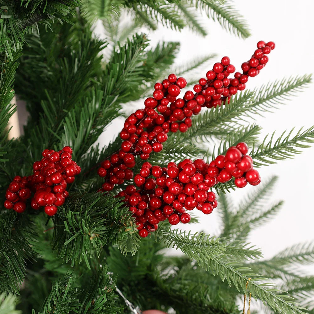 Künstliche rote Beeren DIY Weihnachtsbaum Party Dekoration