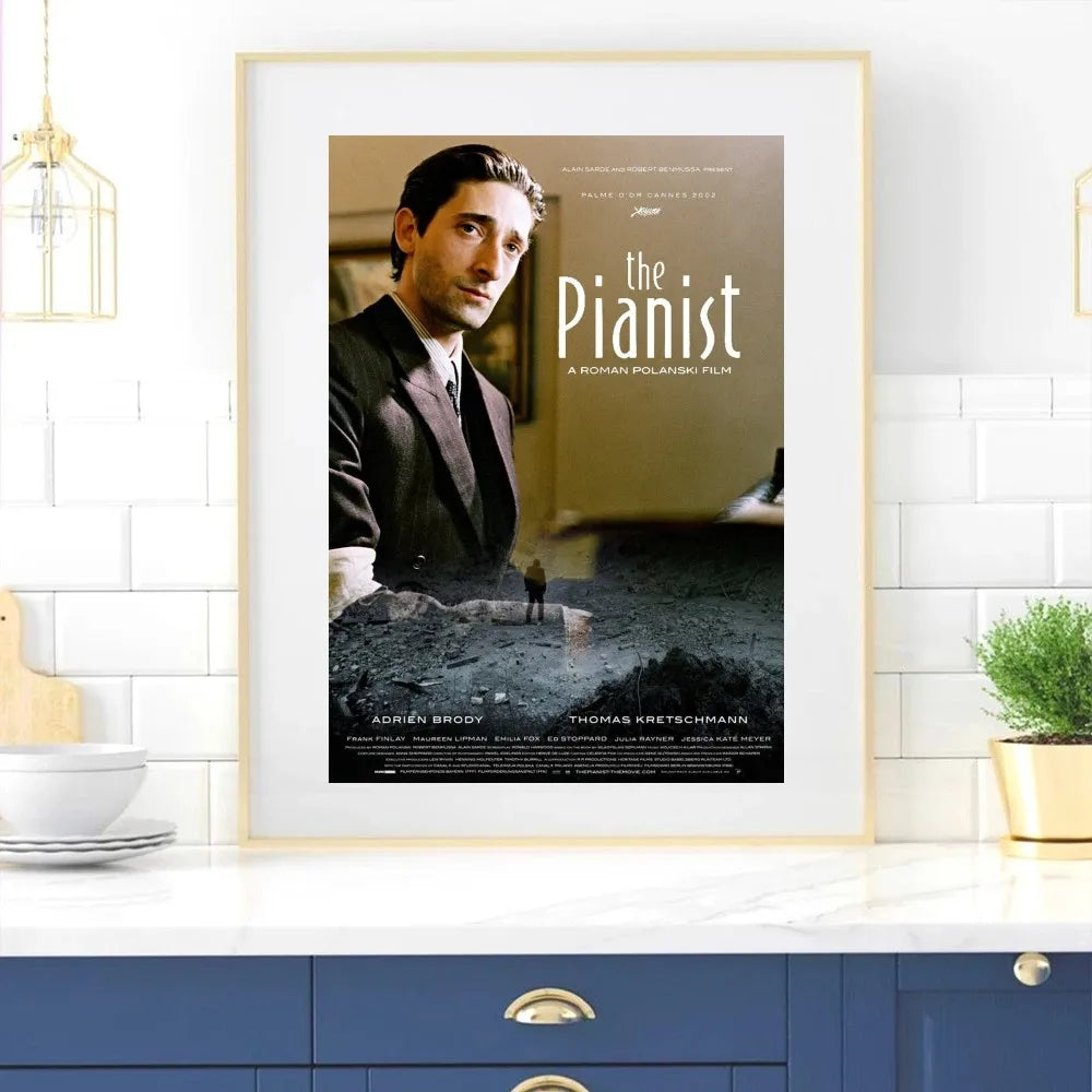 Movie The Pianist Poster Home Room Decor Livingroom Bedroom Aesthetic Art Wall Painting Stickers