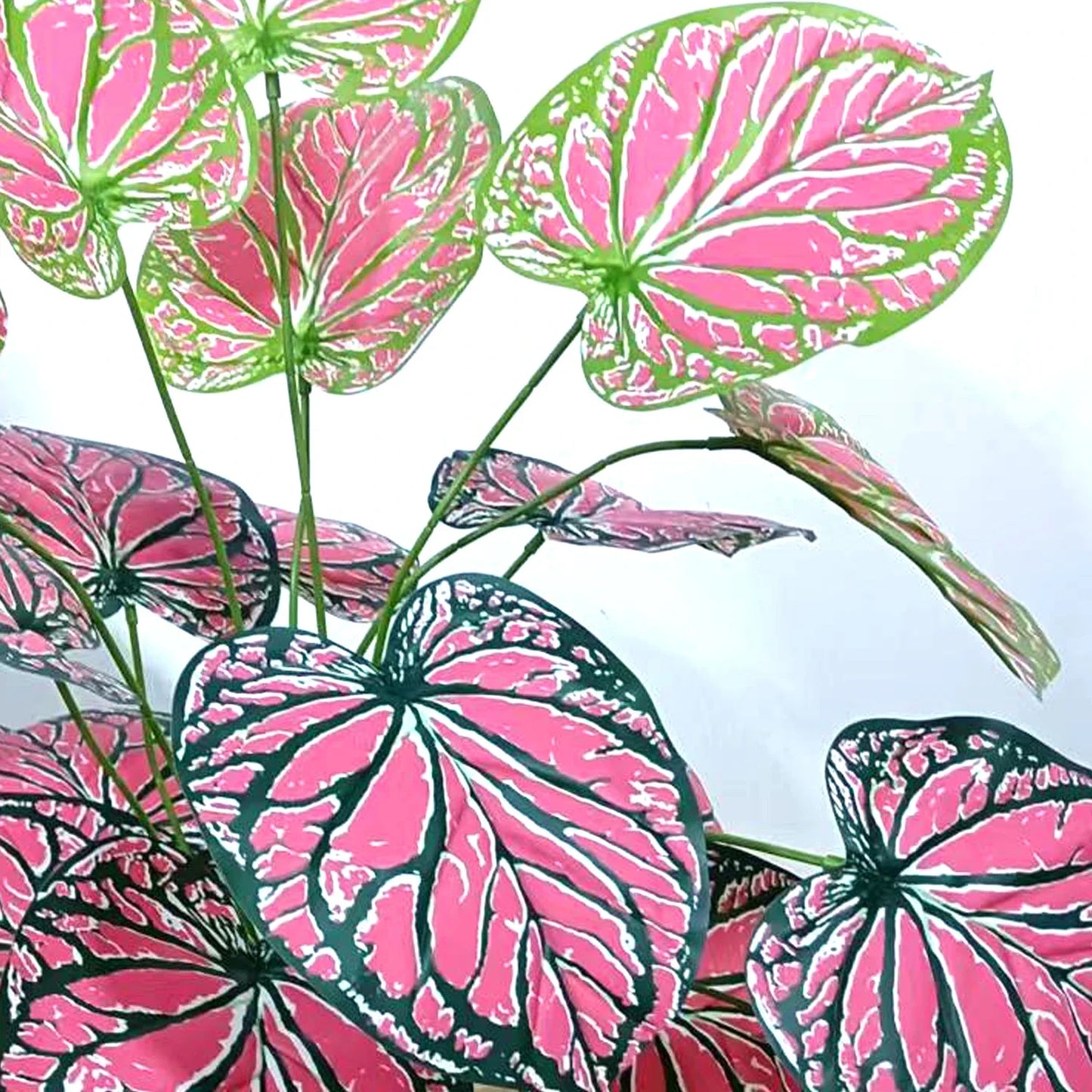 Frendorf | 105 cm Künstliche Pink Fairy Taro & Monstera Blätter – Seidentradieschen & Callalilien Dekor für Zuhause, Büro und Jubiläumsfeiern – Boden Display