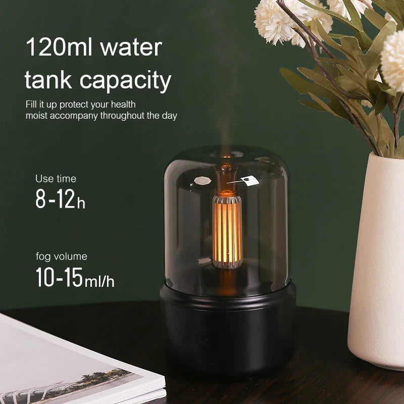 Retro Aroma Diffuser mit Nachtlicht - USB ätherischer Öl-Luftbefeuchter für Zuhause und Büro