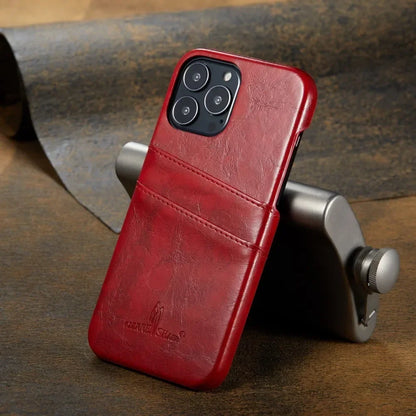 Frendorf | Leder iPhone 16/15/14 Rückseitenhülle Kartenhalter Case