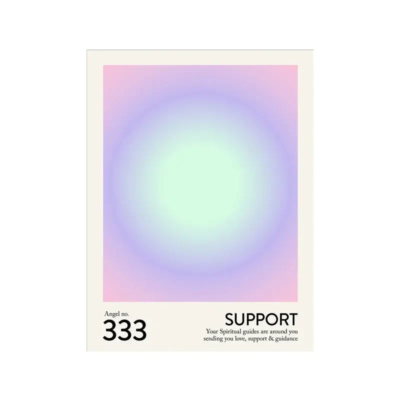 Moderne minimalistische Ästhetik, Wandkunst, Engel, digitaler Ton, Farbverlauf, Halo, Energie, Geheimnis, HD-Öl auf Leinwand, Poster, Heimdekoration, Geschenk