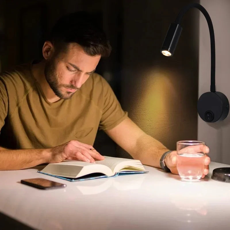 Vielseitige LED-Wandlampe: Modern, Flexibel, Perfekt zum Lesen am Bett