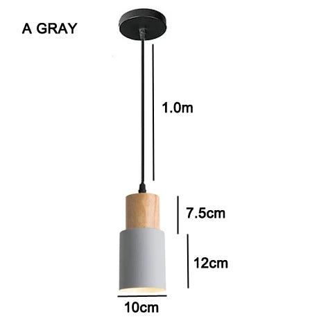Nordische LED-Pendelleuchten aus Metall und Holz - Moderne Hängelampen für Esszimmer und Küche