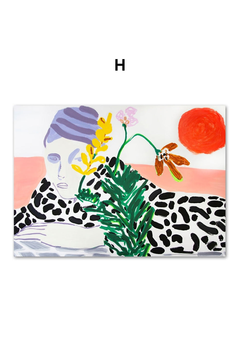Abstract Frau Thema Leinwand Poster