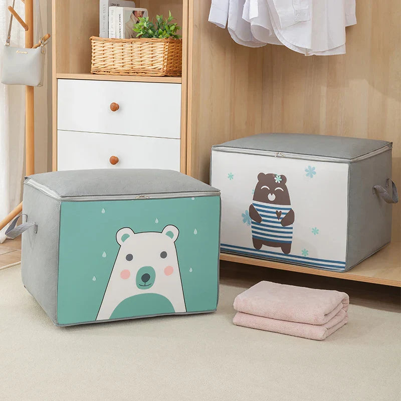 Frendorf | NestBox | Faltbare Aufbewahrungstasche | Staubdicht & Verstärkte Griffe | Für Decken, Kleidung & Spielzeug