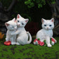 Niedliche Paar Katze Figurine