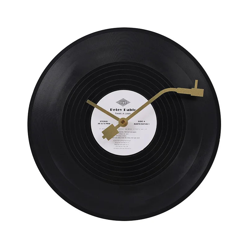Musical Vinyl Record Wall Clock