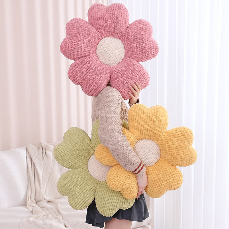 Fluffy Kleeblumen Kissen