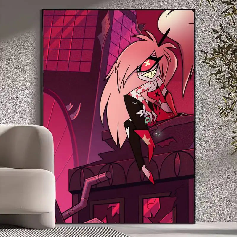 H-Hazbin Hotels Cartoon POSTER Drucke Wandbilder Wohnzimmer Heimdekoration Klein