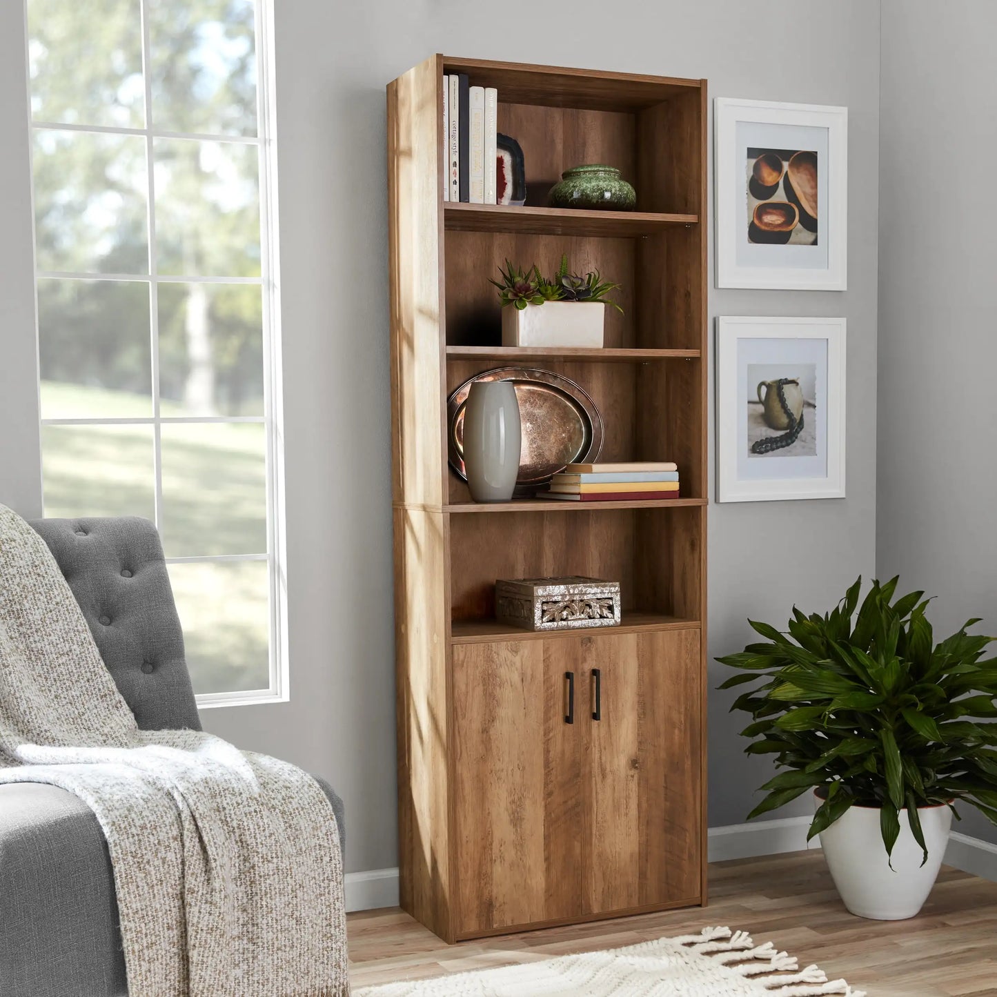 Frendorf | 5 Regal-Bücherregal mit Türen