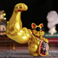 Große Hand, glücklicher Reichtum, winkende Katze, goldfarbene winkende Handkatze, Heimdekoration, willkommene winkende Katze, Skulptur, Statue, Dekor, Auto-Ornament, Shop-Geschenk