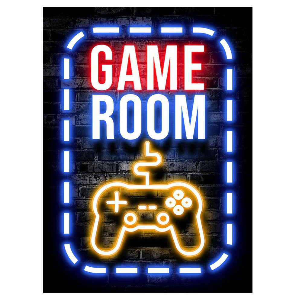 Frendorf | GameVibe Exquisite Gaming Art Poster Leinwanddruck | Hochwertige Wandkunst | Dekoration für Gamer & Spielzimmer